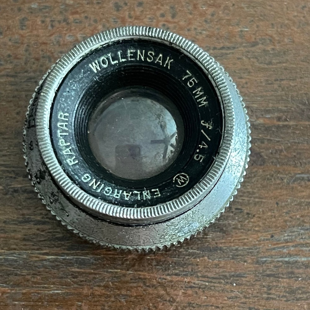 Vintage Wollensak Enlarging Raptar Lens 75mm f/4.5